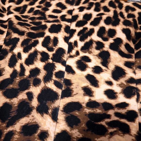 VINCE CAMUTO Trumped Sleeve Off Shoulder Mini Bodycon Dress Brown Cheetah Medium - Picture 9 of 13